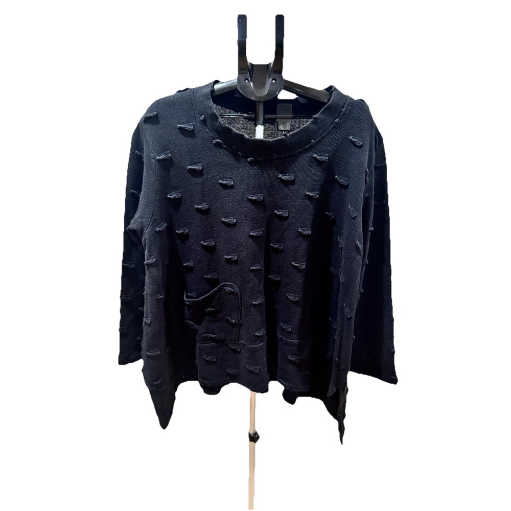 Transparente Black Textured Sweater Cardigan